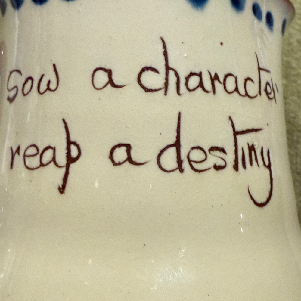 Vintage Watcombe? Pottery Motto Ware Souvenir Lynmouth Devon England Pitcher Jug - Picture 7 of 13